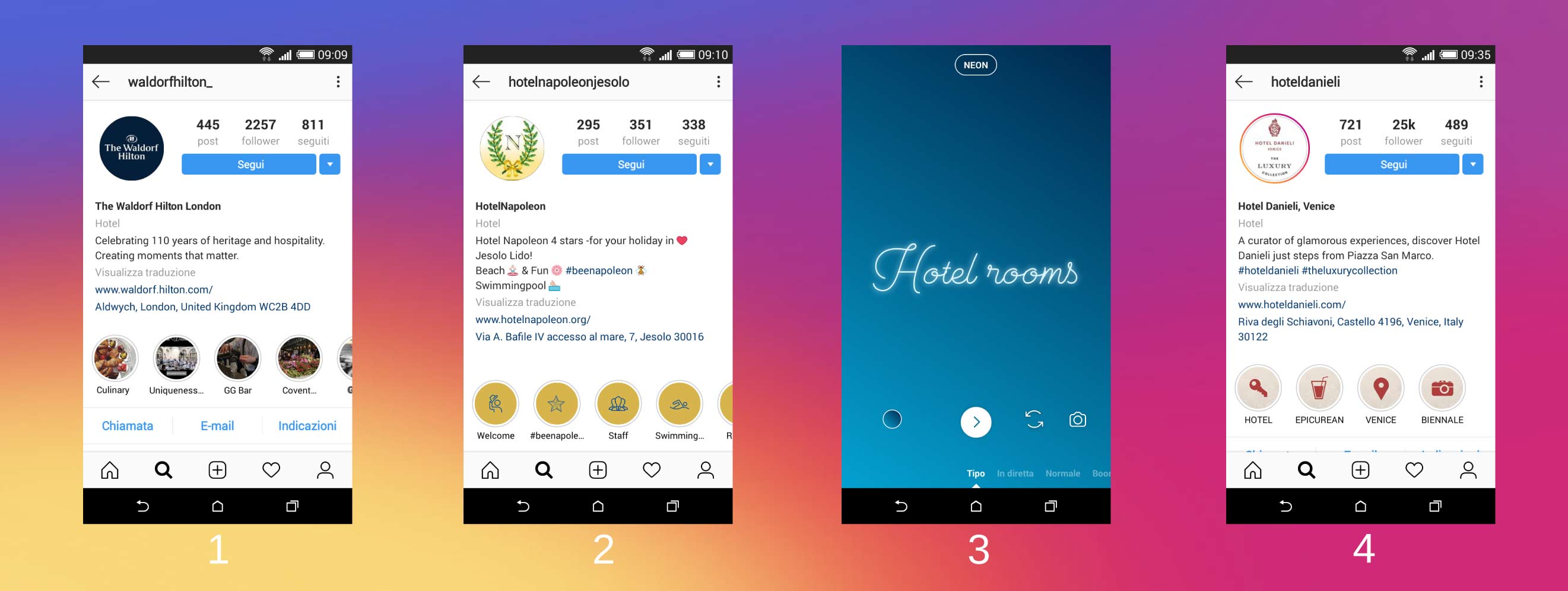 stories, Instagram Stories in evidenza nel profilo Business del tuo hotel, Hospitality Team, Hospitality Team